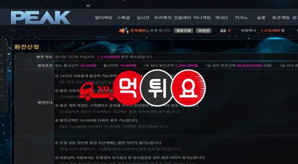 피크먹튀사이트 증거1